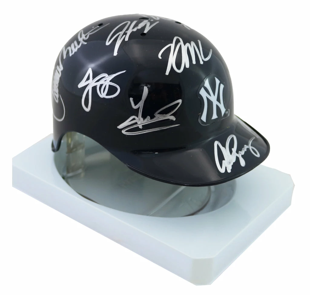 Sports-Autographs New York Yankees 2016 Team Signed Autographed Mini Batting Helmet Authenticated Ink COA Judge Rodriguez 7 Sports-Autographs New York Yankees 2016 Team Signed Autographed Mini Batting Helmet Authenticated Ink COA Judge Rodriguez - Image 7
