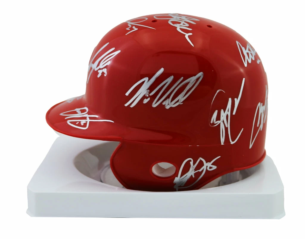 Sports-Autographs Philadelphia Phillies 2016 Team Signed Autographed Mini Batting Helmet Authenticated Ink COA Nola 3 Sports-Autographs Philadelphia Phillies 2016 Team Signed Autographed Mini Batting Helmet Authenticated Ink COA Nola - Image 3
