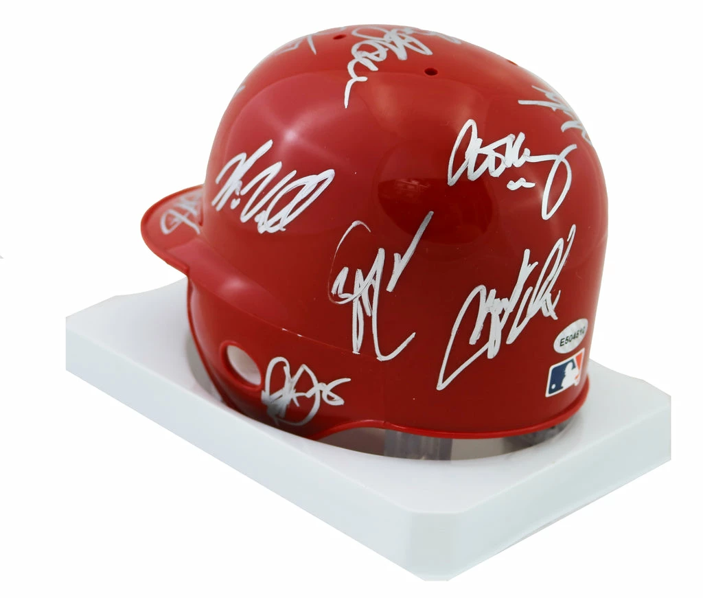 Sports-Autographs Philadelphia Phillies 2016 Team Signed Autographed Mini Batting Helmet Authenticated Ink COA Nola 4 Sports-Autographs Philadelphia Phillies 2016 Team Signed Autographed Mini Batting Helmet Authenticated Ink COA Nola - Image 4