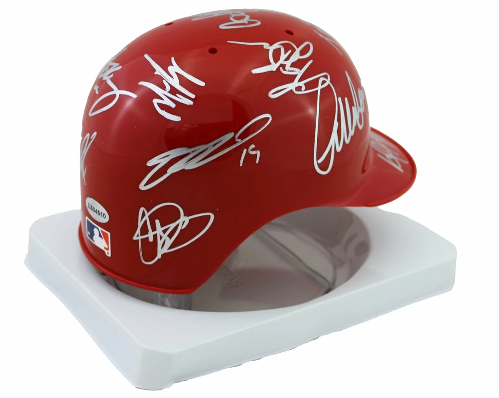 Sports-Autographs Philadelphia Phillies 2016 Team Signed Autographed Mini Batting Helmet Authenticated Ink COA Nola 6 Sports-Autographs Philadelphia Phillies 2016 Team Signed Autographed Mini Batting Helmet Authenticated Ink COA Nola - Image 6