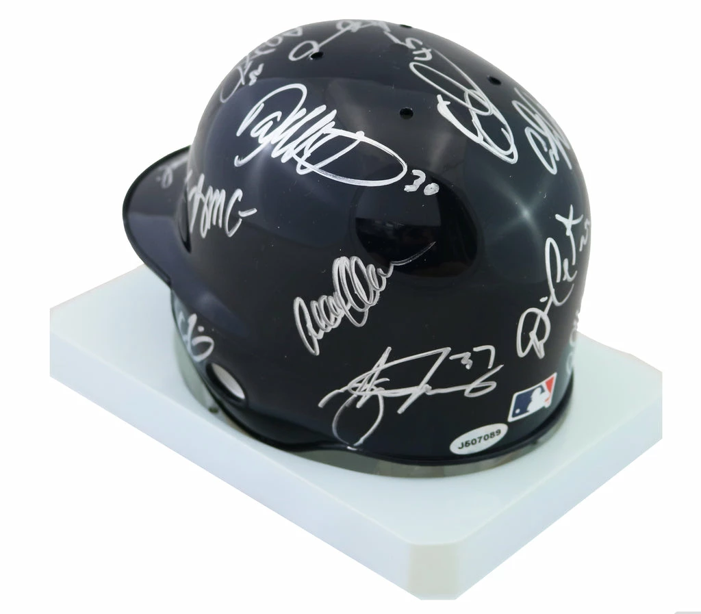 Sports-Autographs New York Yankees 2015 Team Signed Autographed Mini Batting Helmet Authenticated Ink COA Rodriguez Teixeira 4 Sports-Autographs New York Yankees 2015 Team Signed Autographed Mini Batting Helmet Authenticated Ink COA Rodriguez Teixeira - Image 4