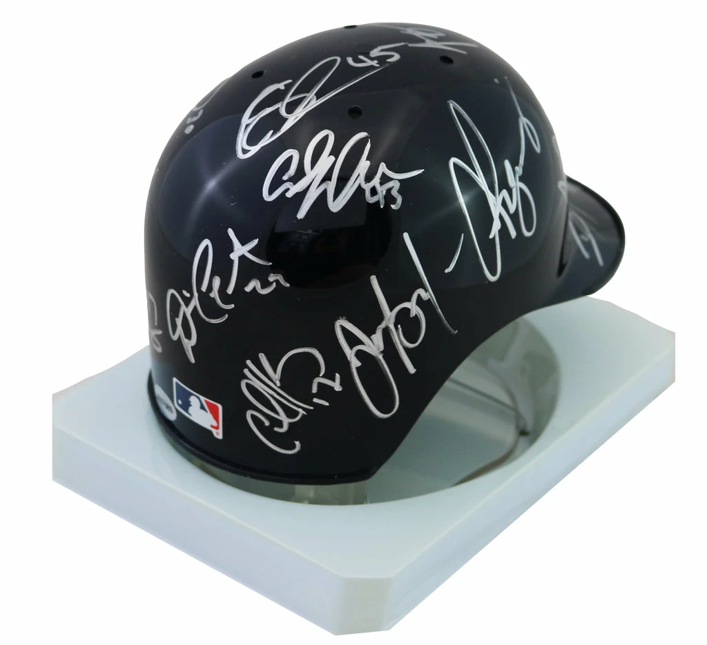 Sports-Autographs New York Yankees 2015 Team Signed Autographed Mini Batting Helmet Authenticated Ink COA Rodriguez Teixeira 5 Sports-Autographs New York Yankees 2015 Team Signed Autographed Mini Batting Helmet Authenticated Ink COA Rodriguez Teixeira - Image 5