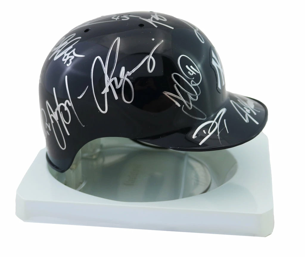 Sports-Autographs New York Yankees 2015 Team Signed Autographed Mini Batting Helmet Authenticated Ink COA Rodriguez Teixeira 6 Sports-Autographs New York Yankees 2015 Team Signed Autographed Mini Batting Helmet Authenticated Ink COA Rodriguez Teixeira - Image 6