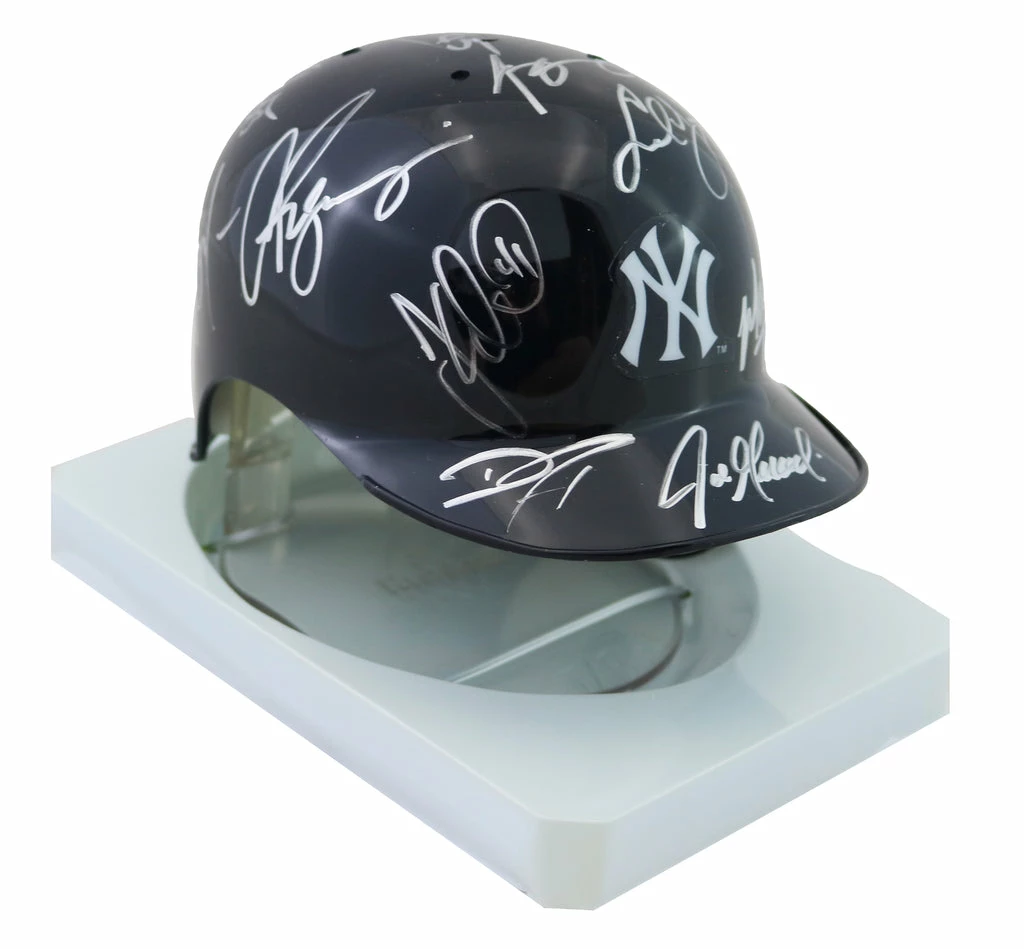 Sports-Autographs New York Yankees 2015 Team Signed Autographed Mini Batting Helmet Authenticated Ink COA Rodriguez Teixeira 7 Sports-Autographs New York Yankees 2015 Team Signed Autographed Mini Batting Helmet Authenticated Ink COA Rodriguez Teixeira - Image 7