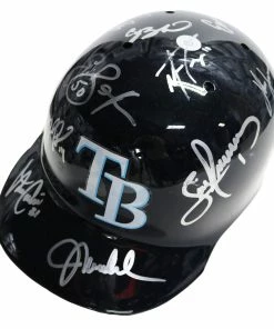 Sports-Autographs Tampa Bay Rays 2010 Team Signed Autographed MLB Replica Batting Helmet