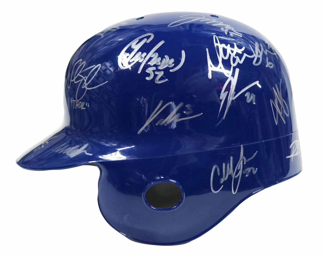 Sports-Autographs New York Mets 2015 World Series Team Signed Autographed MLB Replica Full Size Batting Helmet Authenicated Ink COA 2 Sports-Autographs New York Mets 2015 World Series Team Signed Autographed MLB Replica Full Size Batting Helmet Authenicated Ink COA - Image 2