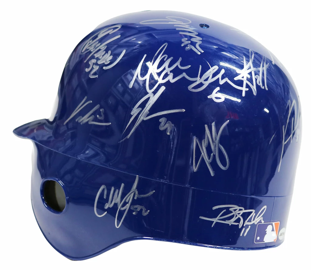 Sports-Autographs New York Mets 2015 World Series Team Signed Autographed MLB Replica Full Size Batting Helmet Authenicated Ink COA 3 Sports-Autographs New York Mets 2015 World Series Team Signed Autographed MLB Replica Full Size Batting Helmet Authenicated Ink COA - Image 3