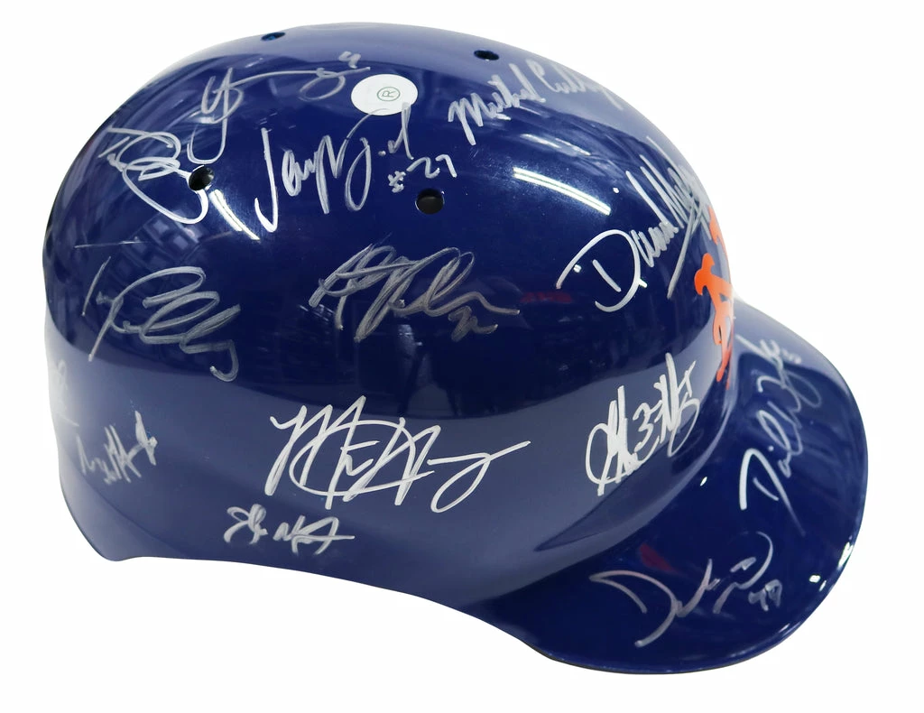 Sports-Autographs New York Mets 2015 World Series Team Signed Autographed MLB Replica Full Size Batting Helmet Authenicated Ink COA 6 Sports-Autographs New York Mets 2015 World Series Team Signed Autographed MLB Replica Full Size Batting Helmet Authenicated Ink COA - Image 6