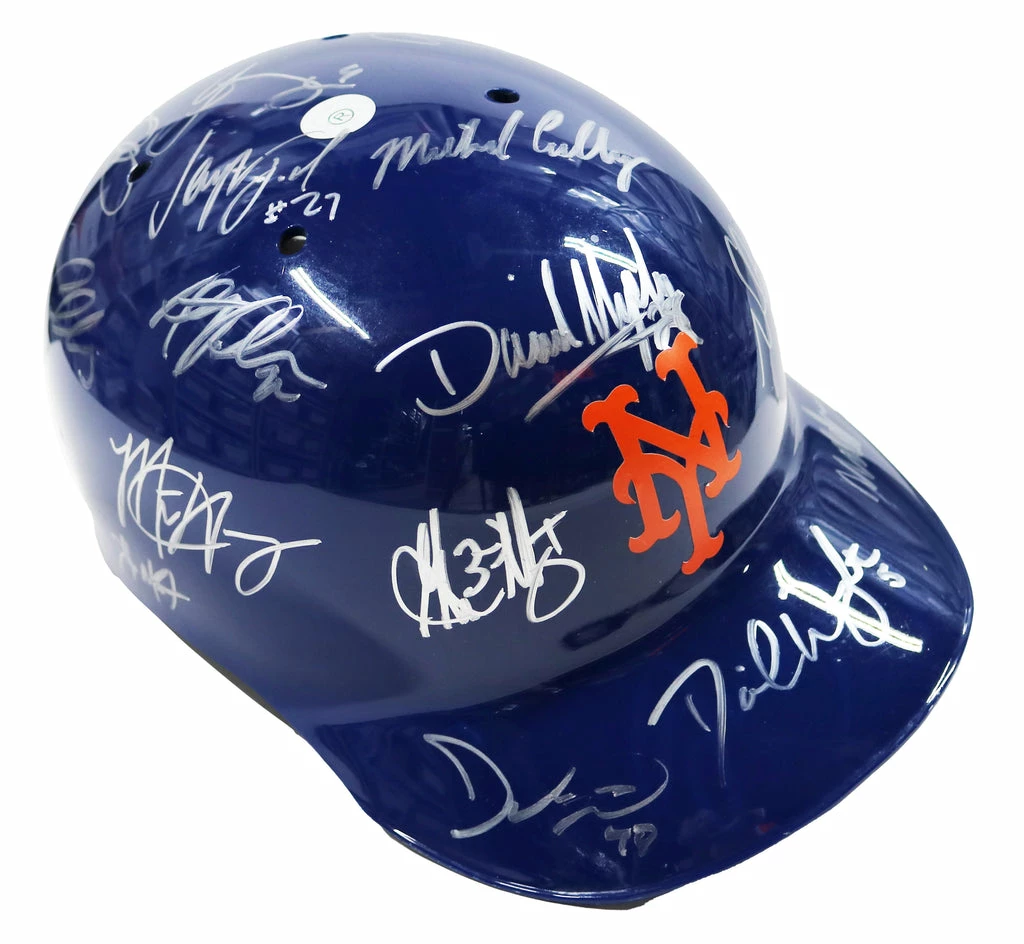 Sports-Autographs New York Mets 2015 World Series Team Signed Autographed MLB Replica Full Size Batting Helmet Authenicated Ink COA 7 Sports-Autographs New York Mets 2015 World Series Team Signed Autographed MLB Replica Full Size Batting Helmet Authenicated Ink COA - Image 7