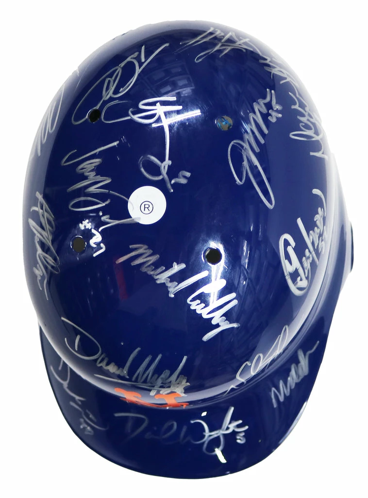 Sports-Autographs New York Mets 2015 World Series Team Signed Autographed MLB Replica Full Size Batting Helmet Authenicated Ink COA 8 Sports-Autographs New York Mets 2015 World Series Team Signed Autographed MLB Replica Full Size Batting Helmet Authenicated Ink COA - Image 8