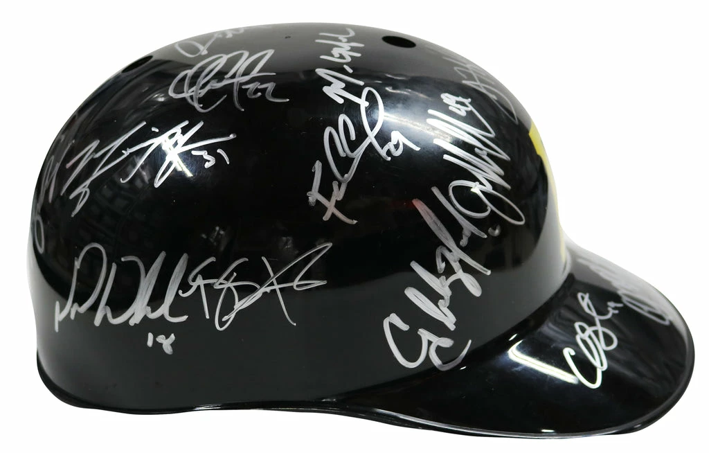 Sports-Autographs Pittsburgh Pirates 2015 Team Autographed Signed Souvenir Full Size Batting Helmet Authenticated Ink COA 7 Sports-Autographs Pittsburgh Pirates 2015 Team Autographed Signed Souvenir Full Size Batting Helmet Authenticated Ink COA - Image 7