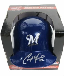 Sports-Autographs Christian Yelich Milwaukee Brewers Signed Autographed Mini Helmet PAAS COA