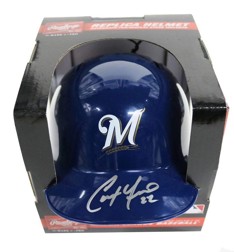 Sports-Autographs Christian Yelich Milwaukee Brewers Signed Autographed Mini Helmet PAAS COA 1 Sports-Autographs Christian Yelich Milwaukee Brewers Signed Autographed Mini Helmet PAAS COA