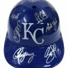 Sports-Autographs Kansas City Royals 2016 Team Signed Autographed Souvenir Full Size Batting Helmet Authenticated Ink COA
