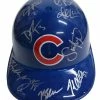 Sports-Autographs Chicago Cubs 2016 World Series Champions Team Signed Autographed Souvenir Full Size Batting Helmet Pinpoint COA Bryant Rizzo
