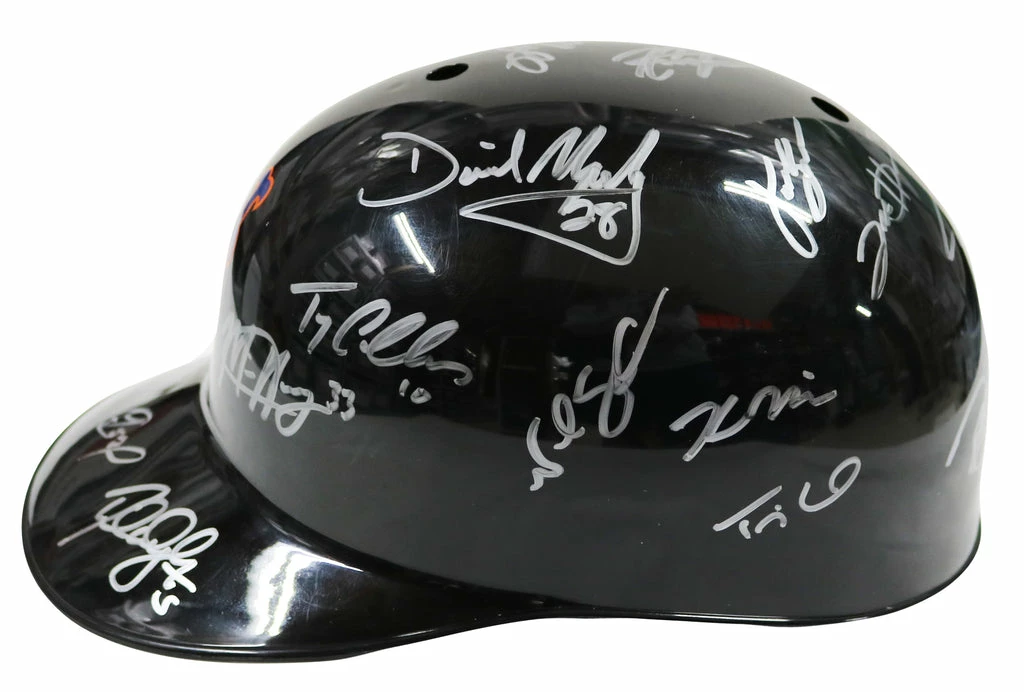 Sports-Autographs New York Mets 2015 World Series Team Signed Autographed Souvenir Full Size Batting Helmet Authenticated Ink COA - DeGrom Wright Syndergaard 3 Sports-Autographs New York Mets 2015 World Series Team Signed Autographed Souvenir Full Size Batting Helmet Authenticated Ink COA - DeGrom Wright Syndergaard - Image 3