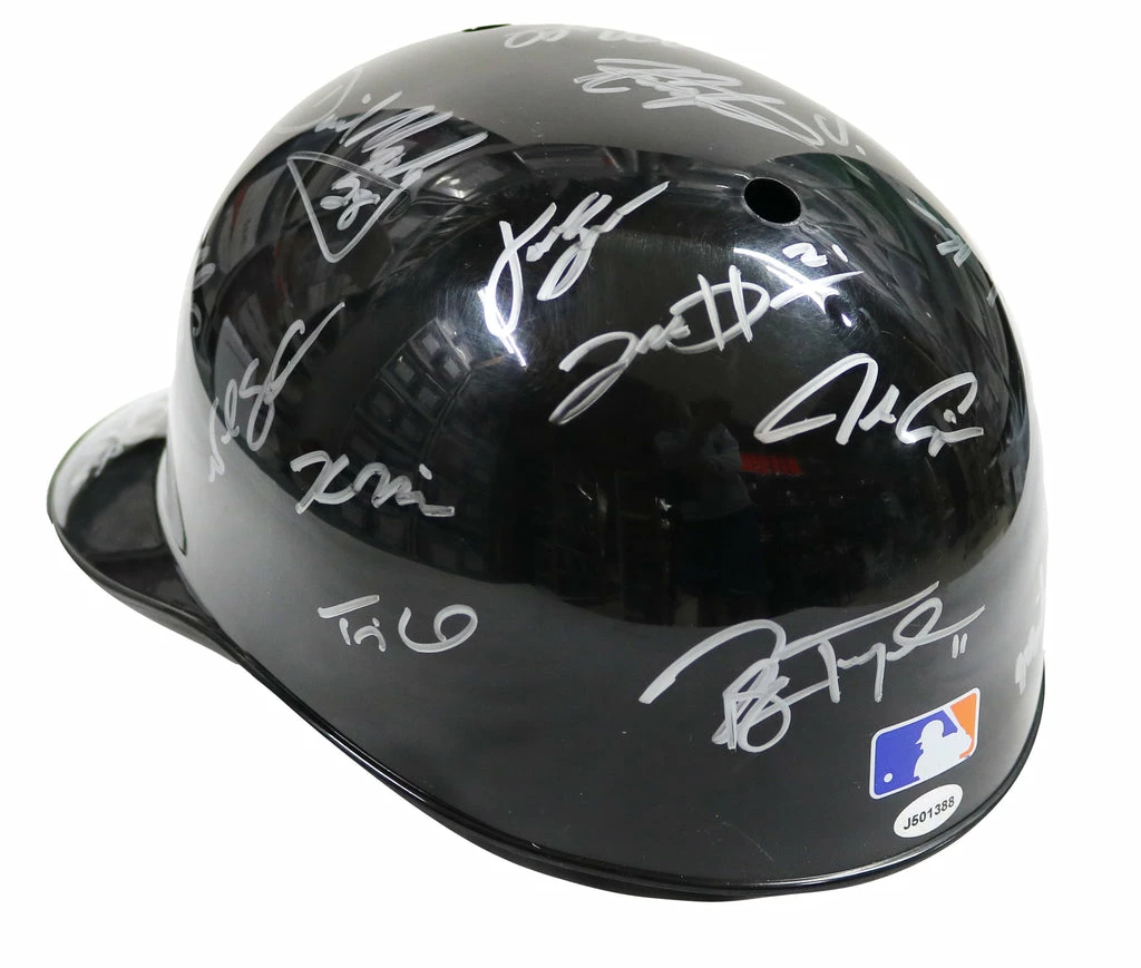 Sports-Autographs New York Mets 2015 World Series Team Signed Autographed Souvenir Full Size Batting Helmet Authenticated Ink COA - DeGrom Wright Syndergaard 4 Sports-Autographs New York Mets 2015 World Series Team Signed Autographed Souvenir Full Size Batting Helmet Authenticated Ink COA - DeGrom Wright Syndergaard - Image 4