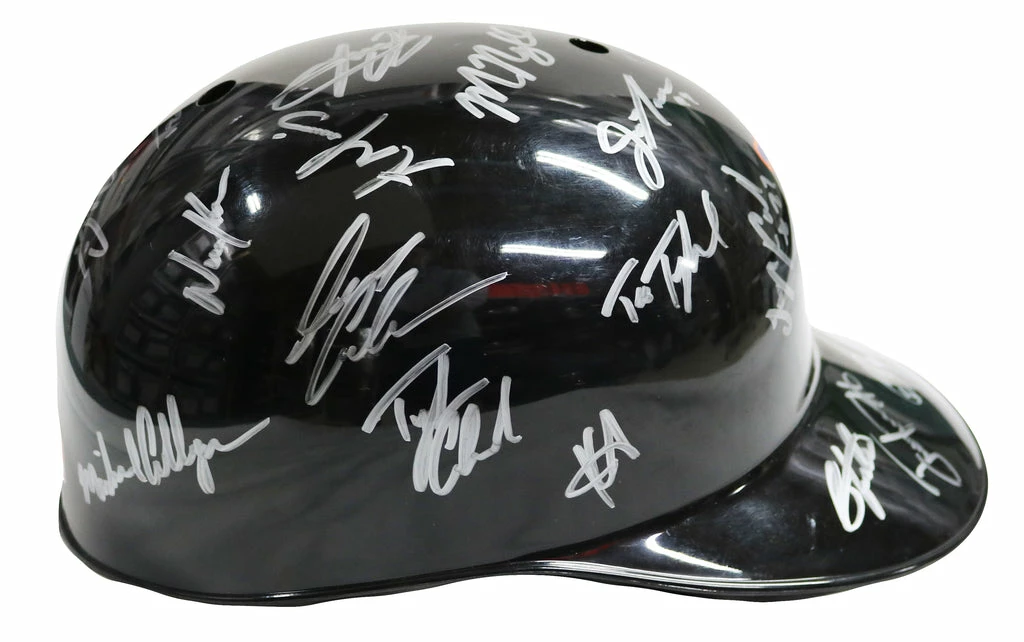 Sports-Autographs New York Mets 2015 World Series Team Signed Autographed Souvenir Full Size Batting Helmet Authenticated Ink COA - DeGrom Wright Syndergaard 6 Sports-Autographs New York Mets 2015 World Series Team Signed Autographed Souvenir Full Size Batting Helmet Authenticated Ink COA - DeGrom Wright Syndergaard - Image 6
