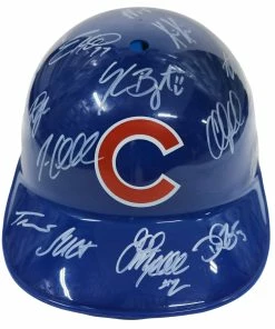 Sports-Autographs Chicago Cubs 2015 Team Signed Autographed Souvenir Full Size Batting Helmet Authenticated Ink COA Bryant Rizzo