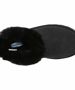 Jeetish Smith's Women's Genuine Plush Australian Shearling Mule Slippers -Deals Slowpitch Softball Bats Store WSM30019 Black 4