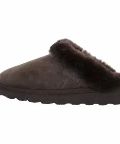 Jeetish Smith's Women's Genuine Plush Australian Shearling Mule Slippers -Deals Slowpitch Softball Bats Store WSM30019 DarkBrown 1