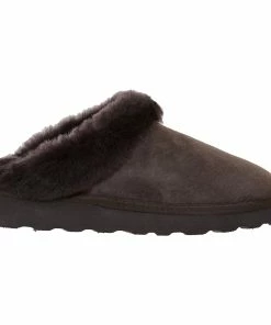 Jeetish Smith's Women's Genuine Plush Australian Shearling Mule Slippers -Deals Slowpitch Softball Bats Store WSM30019 DarkBrown 2
