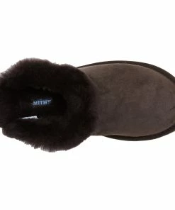 Jeetish Smith's Women's Genuine Plush Australian Shearling Mule Slippers -Deals Slowpitch Softball Bats Store WSM30019 DarkBrown 4