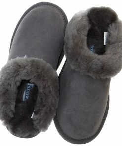 Jeetish Smith's Women's Genuine Plush Australian Shearling Mule Slippers -Deals Slowpitch Softball Bats Store WSM30019 Grey 5