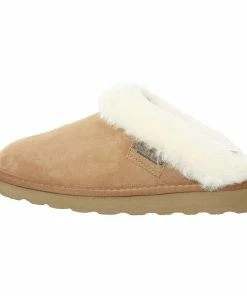 Jeetish Smith's Women's Genuine Plush Australian Shearling Mule Slippers -Deals Slowpitch Softball Bats Store WSM30019 Tan 2