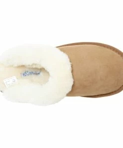 Jeetish Smith's Women's Genuine Plush Australian Shearling Mule Slippers -Deals Slowpitch Softball Bats Store WSM30019 Tan 5