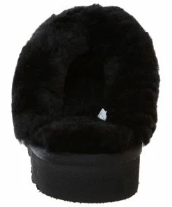 Jeetish Smith's Women's Genuine Plush Australian Shearling & Suede Mule Slippers -Deals Slowpitch Softball Bats Store WSM30020 Black 3