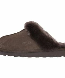 Jeetish Smith's Women's Genuine Plush Australian Shearling & Suede Mule Slippers -Deals Slowpitch Softball Bats Store WSM30020 DarkBrown 1