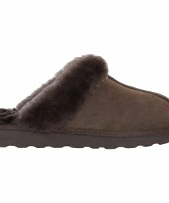 Jeetish Smith's Women's Genuine Plush Australian Shearling & Suede Mule Slippers -Deals Slowpitch Softball Bats Store WSM30020 DarkBrown 2
