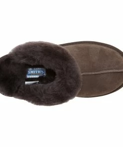 Jeetish Smith's Women's Genuine Plush Australian Shearling & Suede Mule Slippers -Deals Slowpitch Softball Bats Store WSM30020 DarkBrown 4
