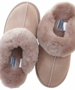 Jeetish Smith's Women's Genuine Plush Australian Shearling & Suede Mule Slippers -Deals Slowpitch Softball Bats Store WSM30020 Mauve 6