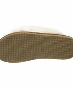 Jeetish Smith's Women's Genuine Plush Criss Cross Australian Shearling Slide Slippers -Deals Slowpitch Softball Bats Store WSM30021 Natural 5