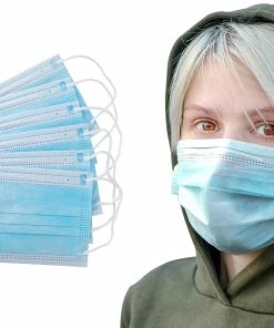 Deals Slowpitch Softball Bats Store 32 TagCo USA Inc 50-Pack: Disposable 3-Ply Non-Medical Face Masks With Elastic Earloop