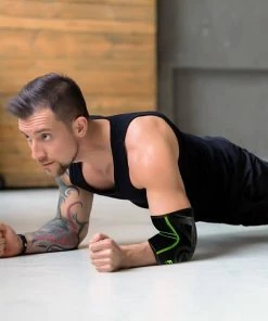 RDX Neoprene Elbow Compression Sleeve -Deals Slowpitch Softball Bats Store e1 elbow sleeve green 3