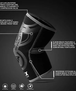RDX Neoprene Elbow Compression Sleeve -Deals Slowpitch Softball Bats Store e1 elbow support sleeve black 3