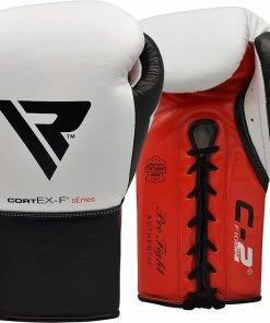 RDX FC2 Pro Leather Boxing Gloves -Deals Slowpitch Softball Bats Store rdx white pro boxing gloves 3 3