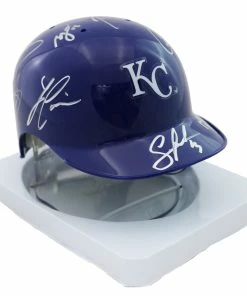 Deals Slowpitch Softball Bats Store 24 Sports-Autographs Kansas City Royals 2015 World Series Champions Team Signed Autographed Mini Batting Helmet Authenticated Ink COA Perez Hosmer Cain