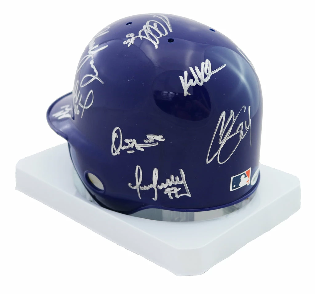 Sports-Autographs Kansas City Royals 2015 World Series Champions Team Signed Autographed Mini Batting Helmet Authenticated Ink COA Perez Hosmer Cain 3 Sports-Autographs Kansas City Royals 2015 World Series Champions Team Signed Autographed Mini Batting Helmet Authenticated Ink COA Perez Hosmer Cain - Image 3