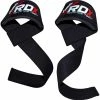 RDX Sweat Wicking Black Single Weightlifting Gym Straps