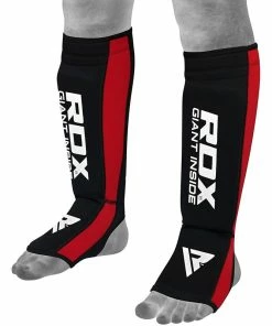 RDX Neoprene Instep Shin Guards With Open Heel -Deals Slowpitch Softball Bats Store t6 shin instep guards red 3