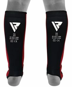 RDX Neoprene Instep Shin Guards With Open Heel -Deals Slowpitch Softball Bats Store t6 shin instep guards red 5