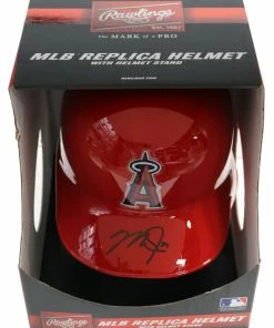 Sports-Autographs Mike Trout Los Angeles Angels Signed Autographed Rawlings Full Size MLB Replica Batting Helmet Global COA -Deals Slowpitch Softball Bats Store trout 1024x1024