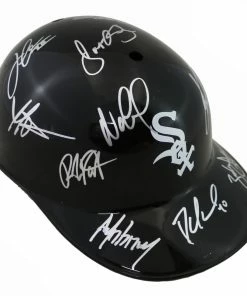Sports-Autographs Chicago White Sox 2015-16 Team Signed Autographed Souvenir Full Size Batting Helmet Authenticated Ink COA Jose Abreu